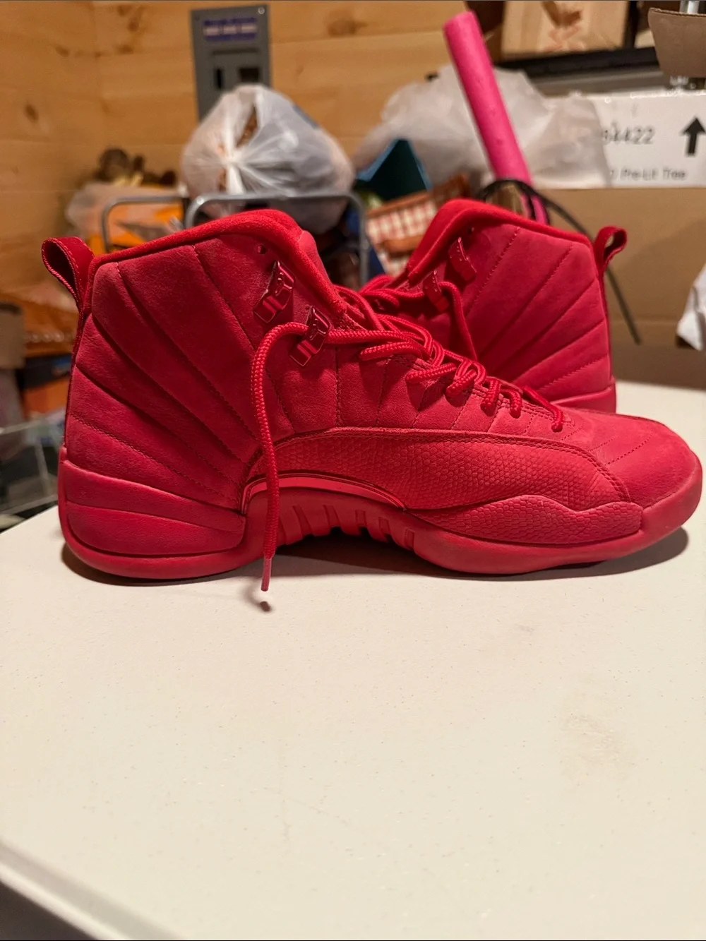 Jordan Men’s All-Red High-Top Sneakers